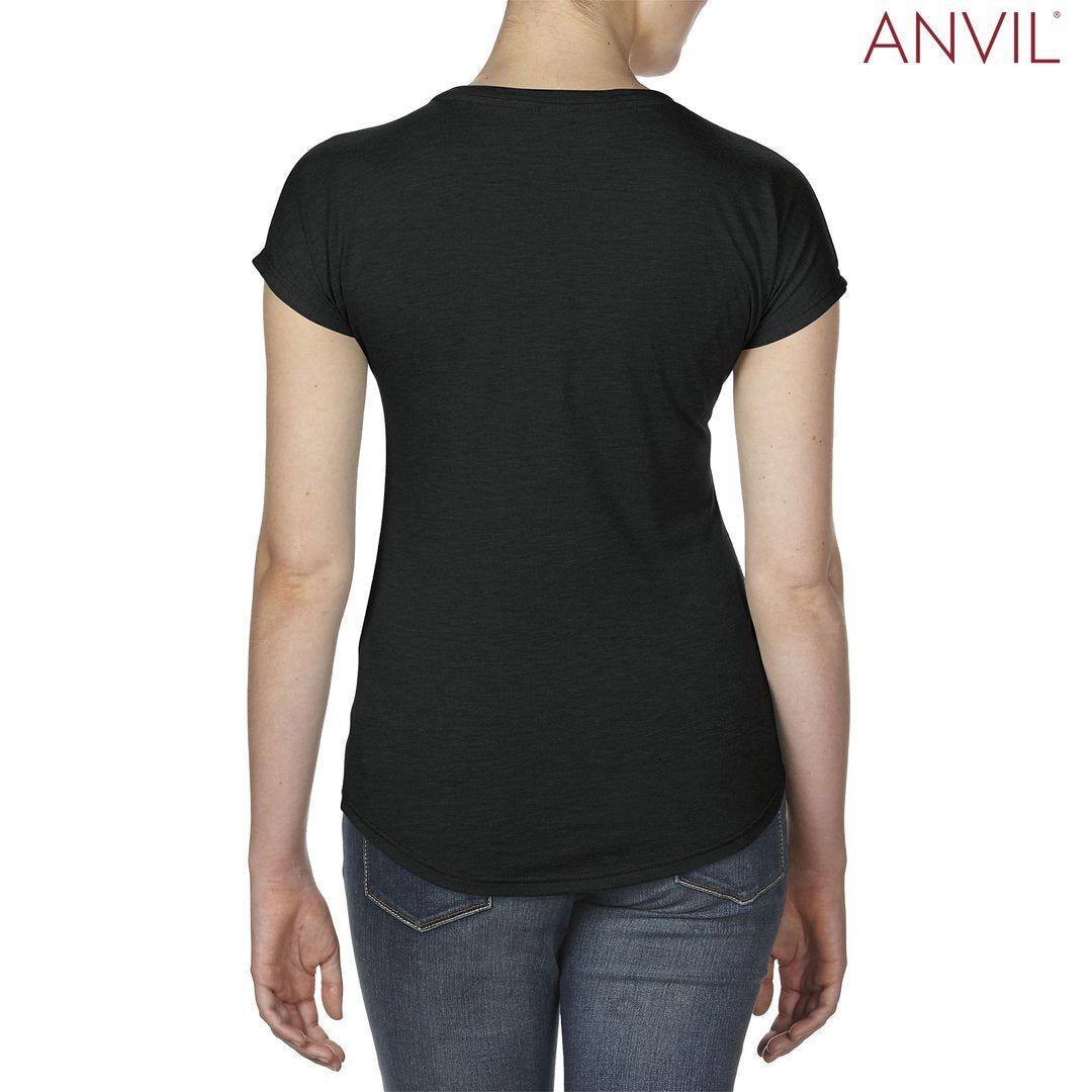 Anvil Ladies’ Tri-Blend V-Neck T-Shirt