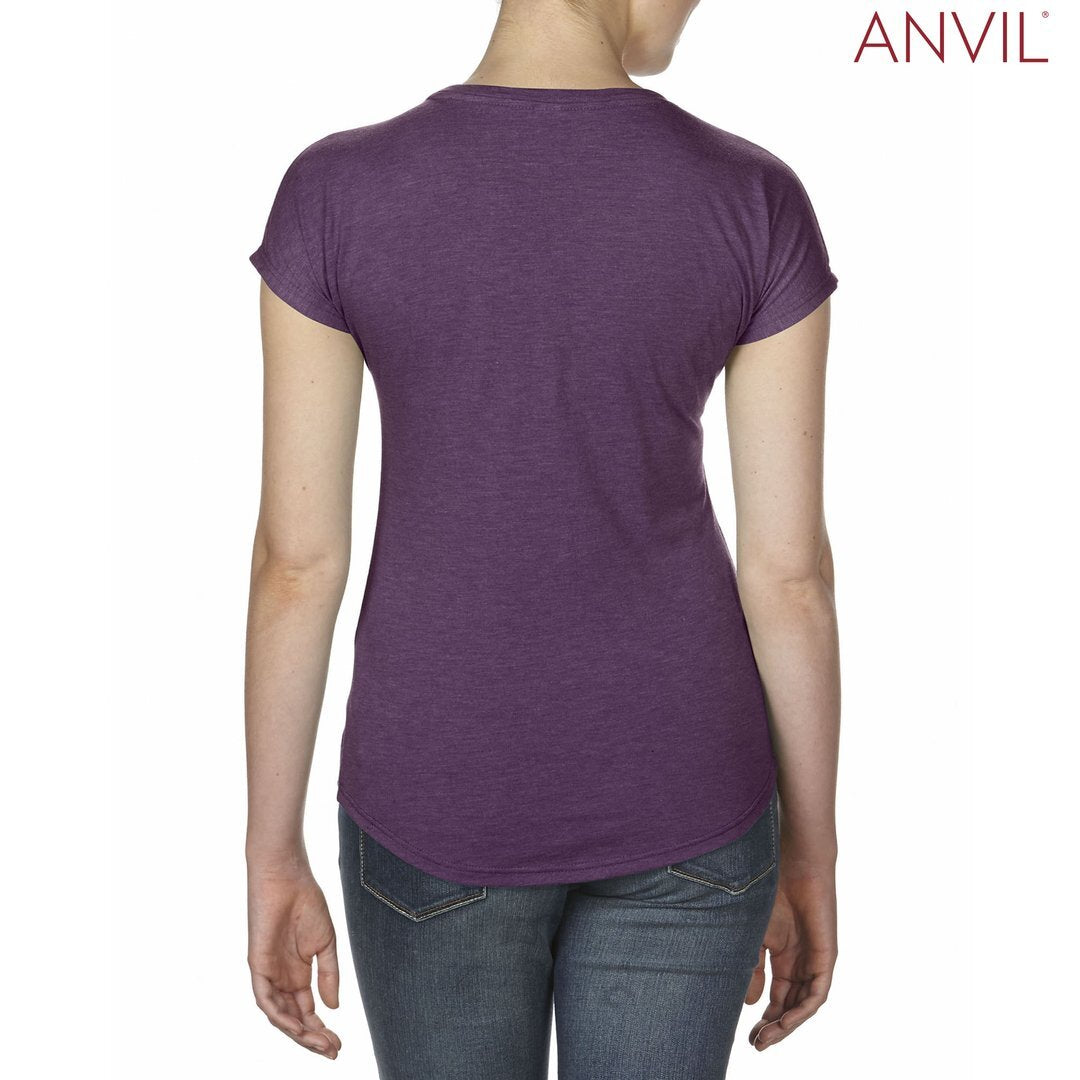 Anvil Ladies’ Tri-Blend V-Neck T-Shirt