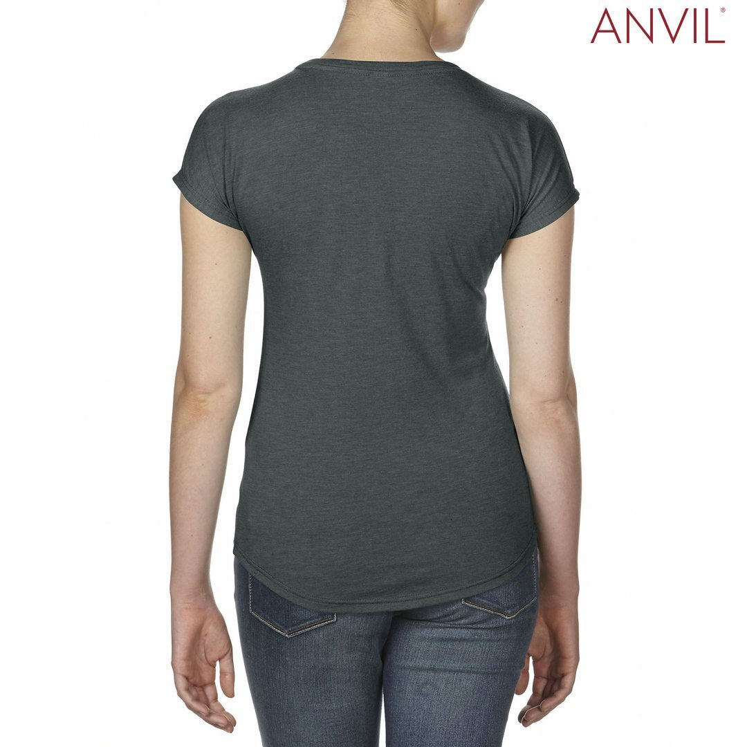 Anvil Ladies’ Tri-Blend V-Neck T-Shirt