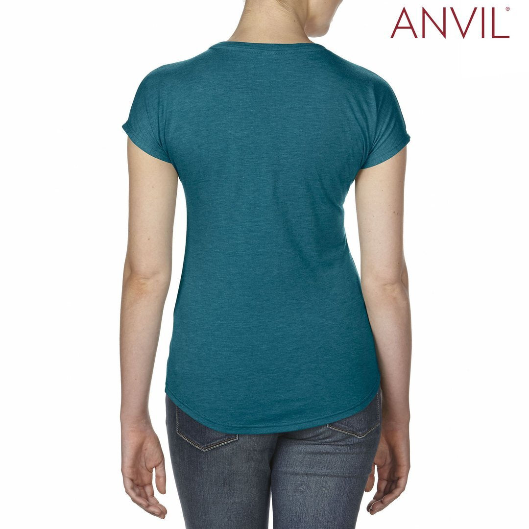 Anvil Ladies’ Tri-Blend V-Neck T-Shirt