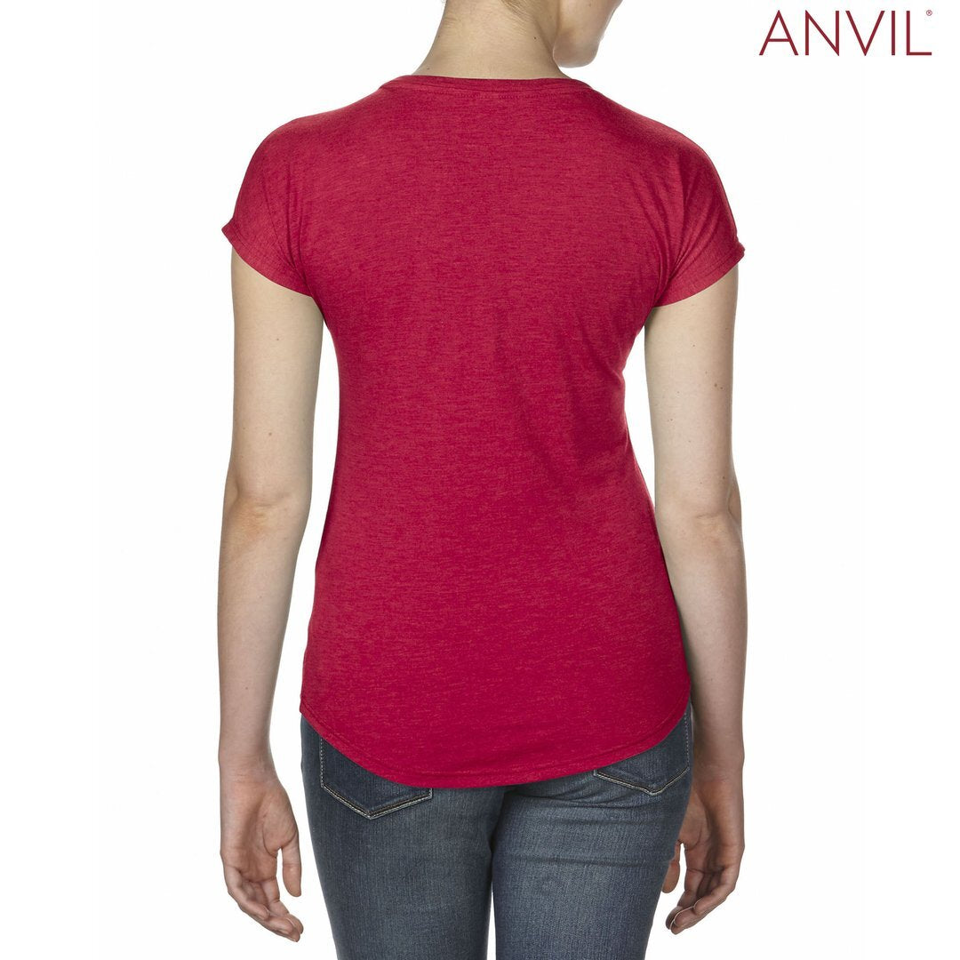 Anvil Ladies’ Tri-Blend V-Neck T-Shirt