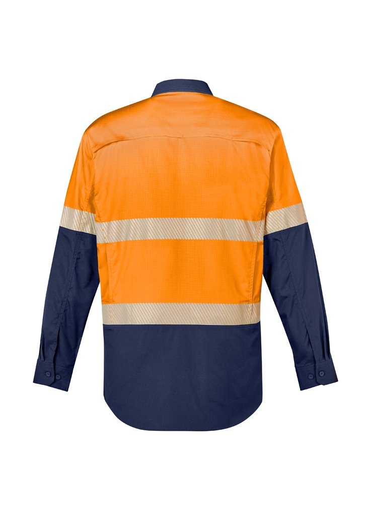 Mens Rugged Cooling Hi Vis Segmented Tape L/S Shirt (ZW 229)