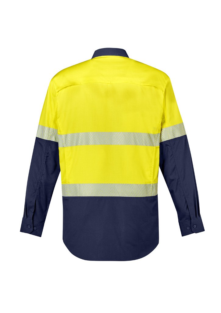 Mens Rugged Cooling Hi Vis Segmented Tape L/S Shirt (ZW 229)