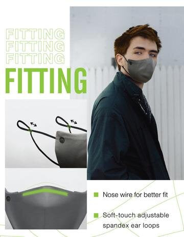 Custom Branded Precau Re-useable Protective Mask - sets of 10