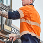 Mens Rugged Cooling Hi Vis Segmented Tape L/S Shirt (ZW 229)