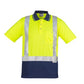 SYSMIK - MENS HI VIS SPLICED POLO - SHORT SLEEVE SHOULDER TAPED (ZH233)