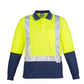 SYSMIK - MENS HI VIS SPLICED POLO - LONG SLEEVE SHOULDER TAPED (ZH234)