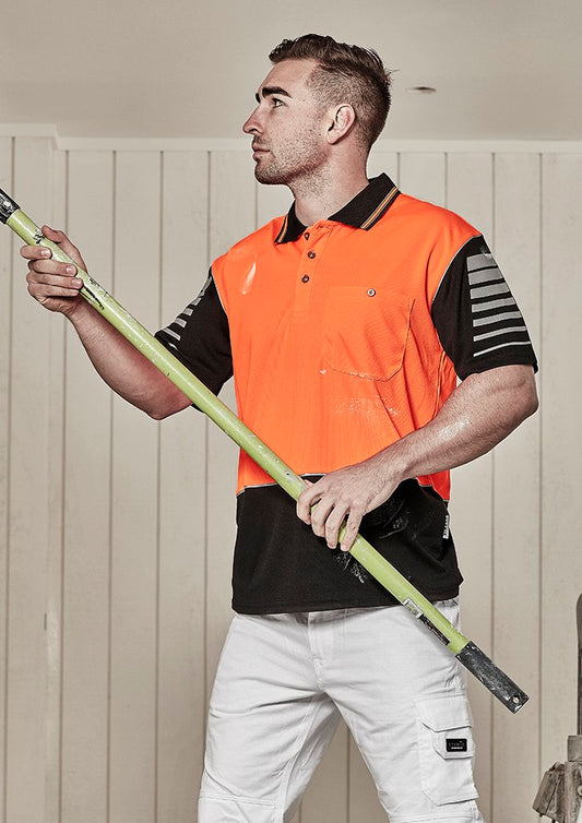 SYSMIK - MENS HI VIS ZONE POLO  (ZH236)