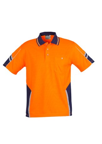 SYSMIK - MENS HI VIS SQUAD SHORT SLEEVE POLO (ZH237)