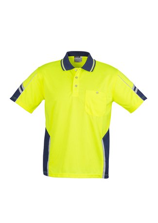 SYSMIK - MENS HI VIS SQUAD SHORT SLEEVE POLO (ZH237)