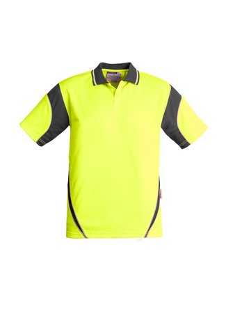 SYSMIK - MENS HI VIS AZTEC POLO - SHORT SLEEVE (ZH248)