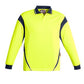 SYSMIK - MENS HI VIS AZTEC POLO - LONG SLEEVE (ZH249)